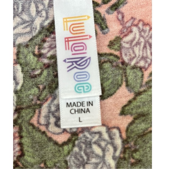 LuLaRoe Perfect T Multicolored Floral Print Short Sleeve Top Size Large - Picture 2 of 5